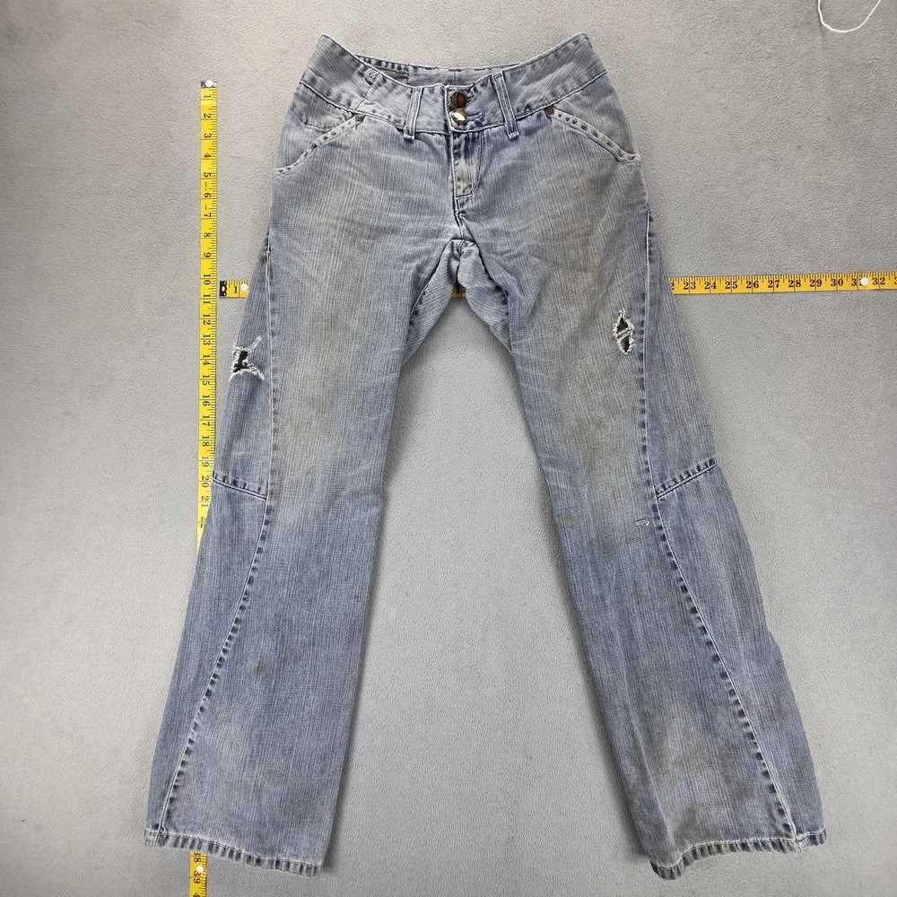 VTG Levis Engineered Jeans Womens Twisted Thrashed Heavily Stained Fits 26x30